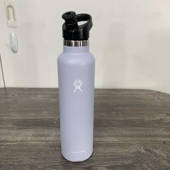 Hydro Flask Other - Hydro‎ Flask 24 Oz Standard Mouth Fog Water Bottle Vacuum Insulated 2 Caps